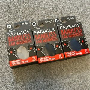 SOLD UNISEX Sprigs EARBAGS bandless ear warmers size medium NEVER WORN